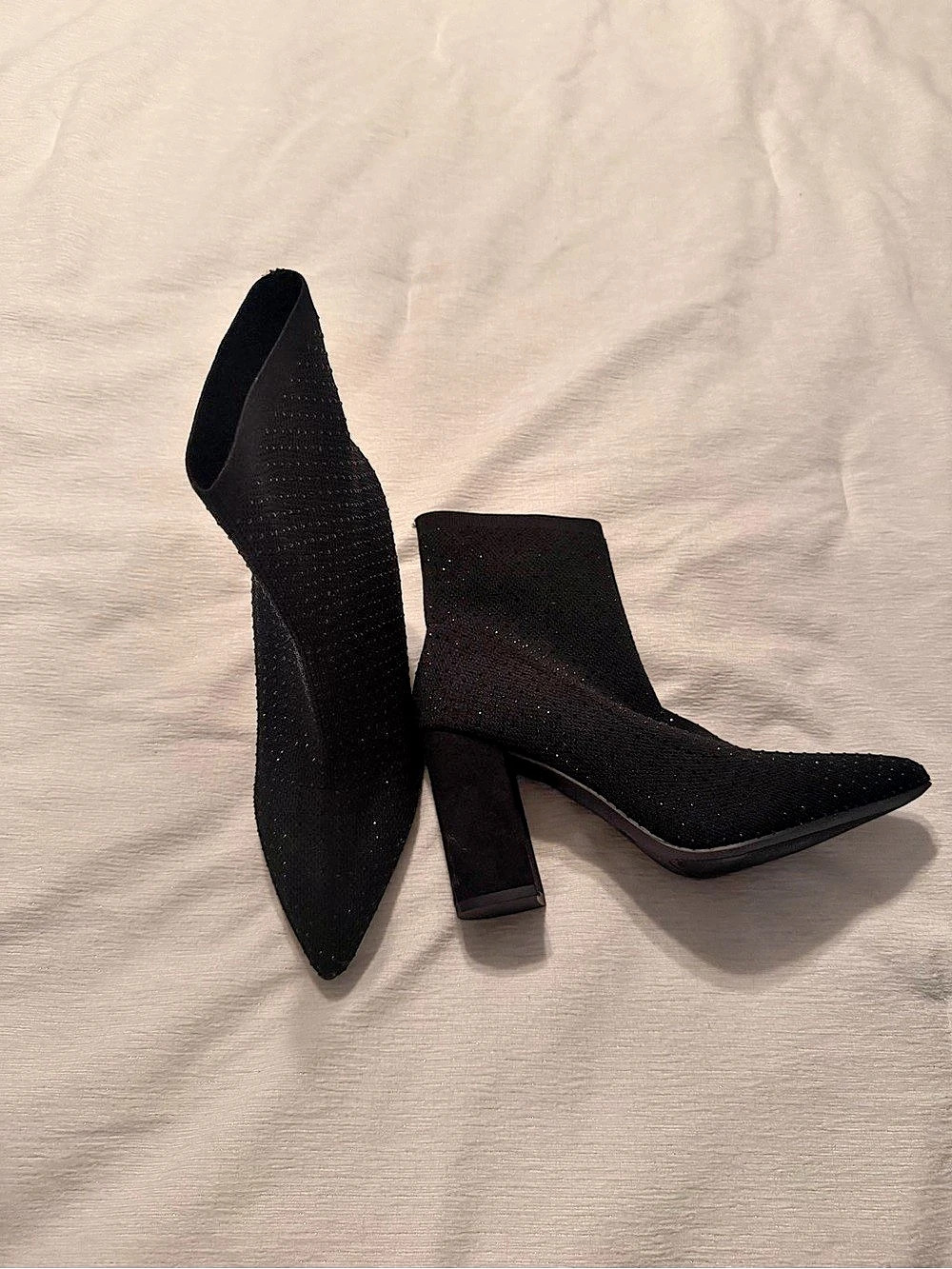 Black Pointed Toe Ankle Booties Like New